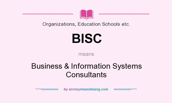 What does BISC mean? It stands for Business & Information Systems Consultants