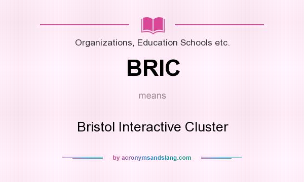 What does BRIC mean? It stands for Bristol Interactive Cluster