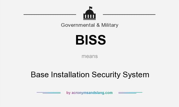 What does BISS mean? It stands for Base Installation Security System