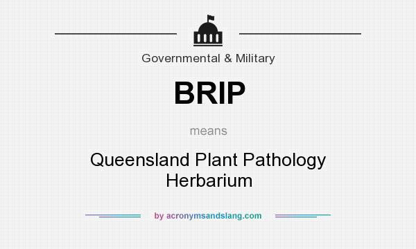 What does BRIP mean? It stands for Queensland Plant Pathology Herbarium