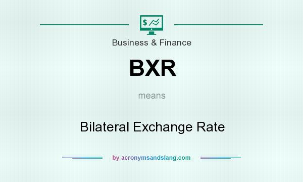 What does BXR mean? It stands for Bilateral Exchange Rate