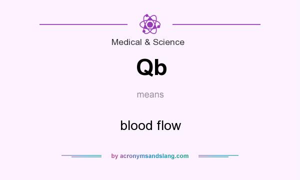 What does Qb mean? It stands for blood flow