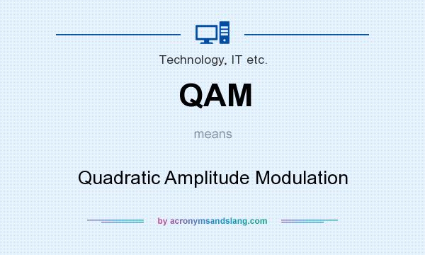 What does QAM mean? It stands for Quadratic Amplitude Modulation