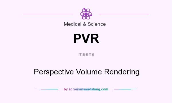 What does PVR mean? It stands for Perspective Volume Rendering