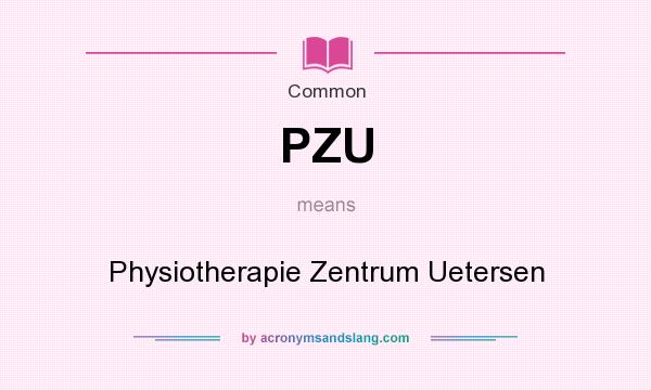 What does PZU mean? It stands for Physiotherapie Zentrum Uetersen
