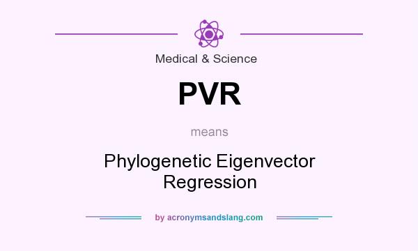 What does PVR mean? It stands for Phylogenetic Eigenvector Regression
