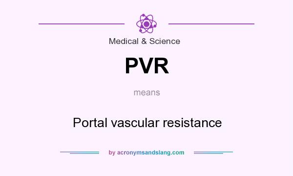 What does PVR mean? It stands for Portal vascular resistance