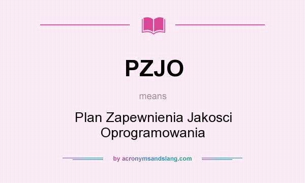 What does PZJO mean? It stands for Plan Zapewnienia Jakosci Oprogramowania