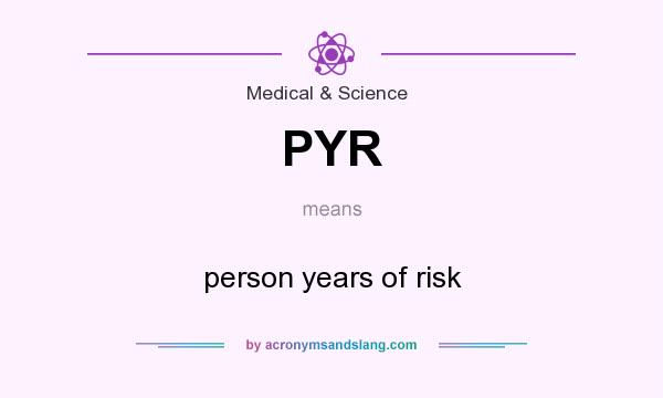 What does PYR mean? It stands for person years of risk