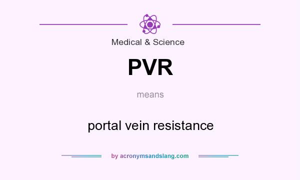 What does PVR mean? It stands for portal vein resistance