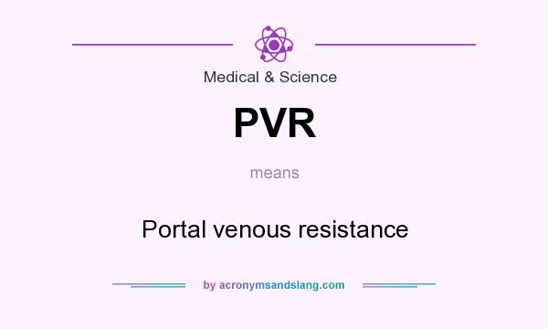 What does PVR mean? It stands for Portal venous resistance