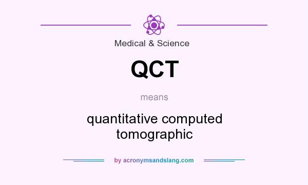 What does QCT mean? It stands for quantitative computed tomographic