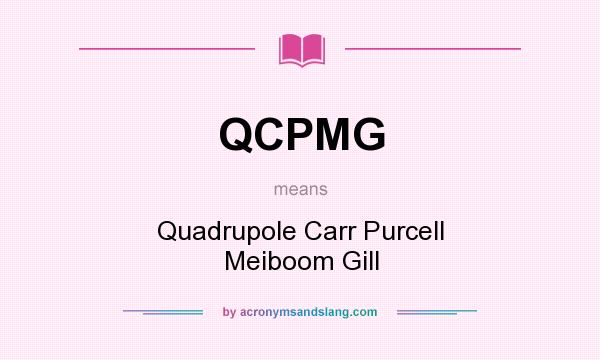 What does QCPMG mean? It stands for Quadrupole Carr Purcell Meiboom Gill