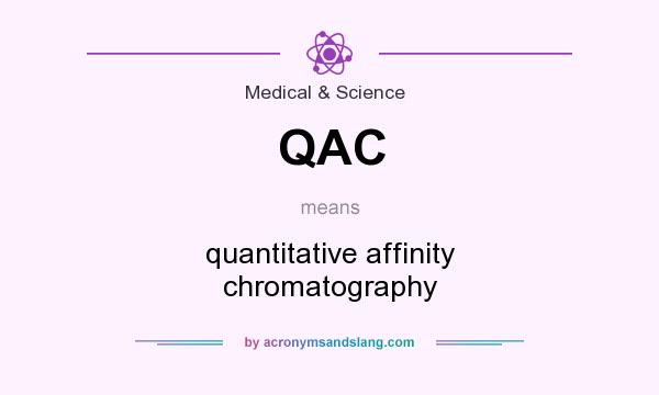 What does QAC mean? It stands for quantitative affinity chromatography