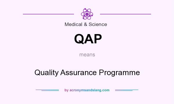 What does QAP mean? It stands for Quality Assurance Programme