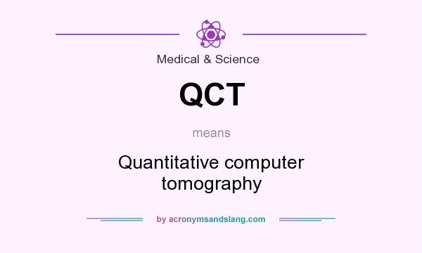 What does QCT mean? It stands for Quantitative computer tomography