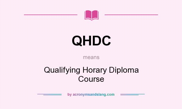 What does QHDC mean? It stands for Qualifying Horary Diploma Course