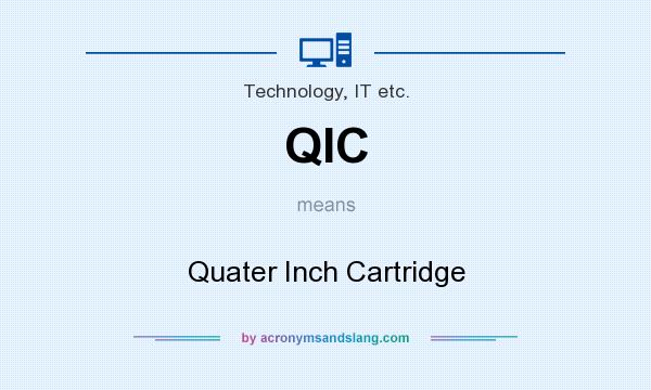 What does QIC mean? It stands for Quater Inch Cartridge