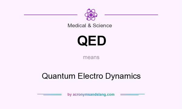 What does QED mean? It stands for Quantum Electro Dynamics