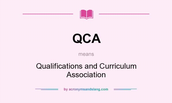 What does QCA mean? It stands for Qualifications and Curriculum Association