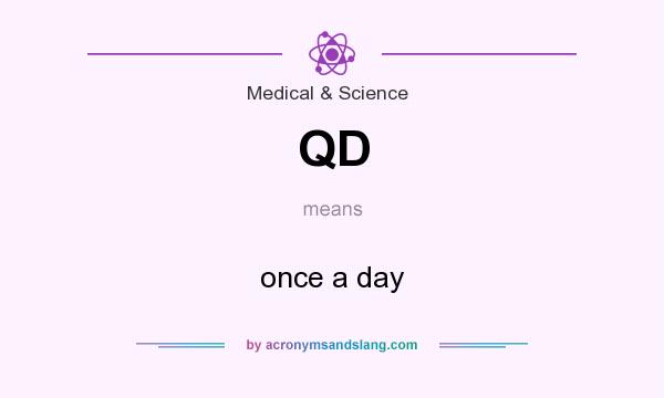 What does QD mean? It stands for once a day
