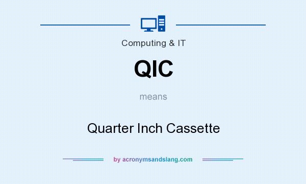What does QIC mean? It stands for Quarter Inch Cassette