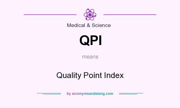 What does QPI mean? It stands for Quality Point Index