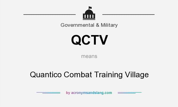 What does QCTV mean? It stands for Quantico Combat Training Village