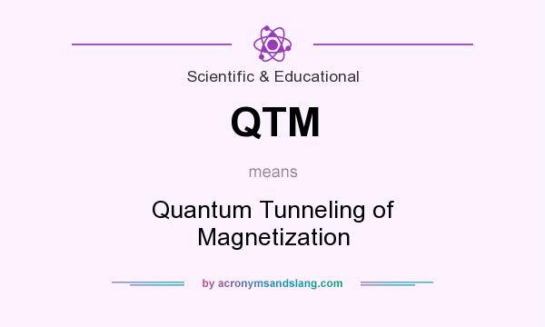 What does QTM mean? It stands for Quantum Tunneling of Magnetization