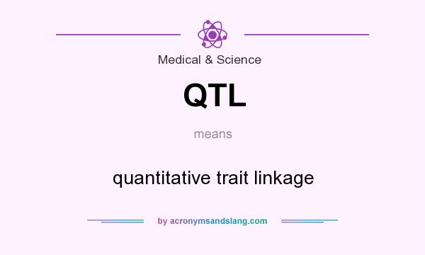 What does QTL mean? It stands for quantitative trait linkage