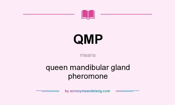What does QMP mean? It stands for queen mandibular gland pheromone