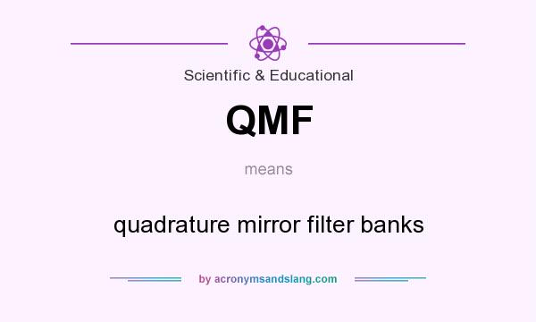 What does QMF mean? It stands for quadrature mirror filter banks