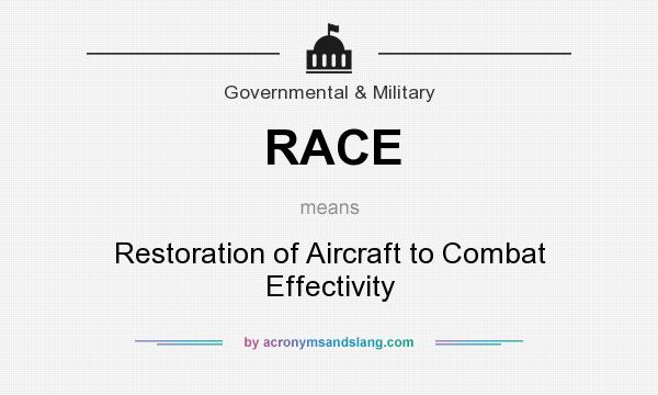 What does RACE mean? It stands for Restoration of Aircraft to Combat Effectivity
