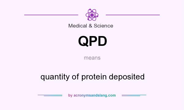 What does QPD mean? It stands for quantity of protein deposited