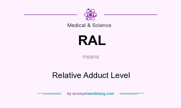 What does RAL mean? It stands for Relative Adduct Level