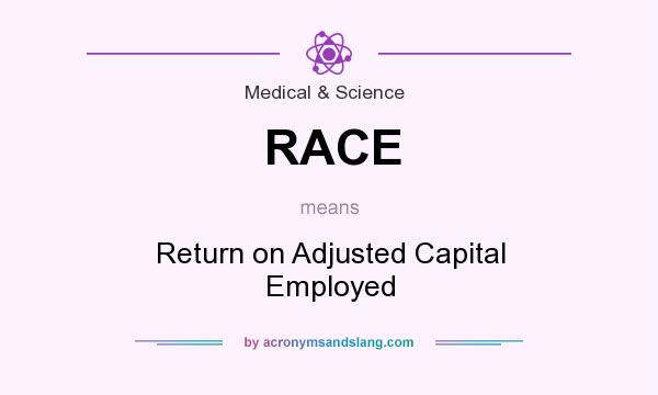 What does RACE mean? It stands for Return on Adjusted Capital Employed