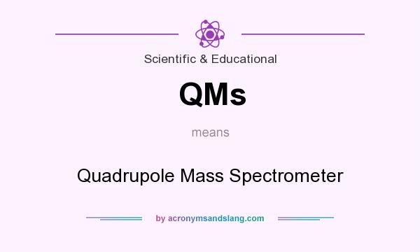 What does QMs mean? It stands for Quadrupole Mass Spectrometer