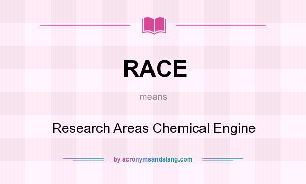 What does RACE mean? It stands for Research Areas Chemical Engine