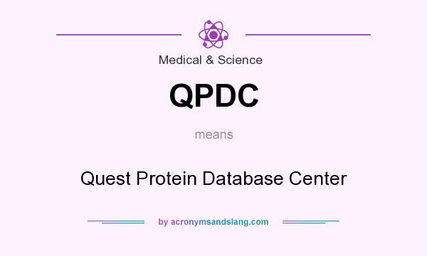 What does QPDC mean? It stands for Quest Protein Database Center