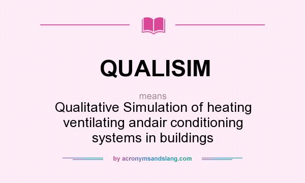 What does QUALISIM mean? It stands for Qualitative Simulation of heating ventilating andair conditioning systems in buildings