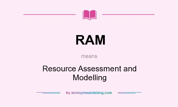 What does RAM mean? It stands for Resource Assessment and Modelling