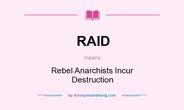What does RAID mean? It stands for Rebel Anarchists Incur Destruction