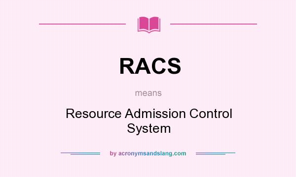 What does RACS mean? It stands for Resource Admission Control System