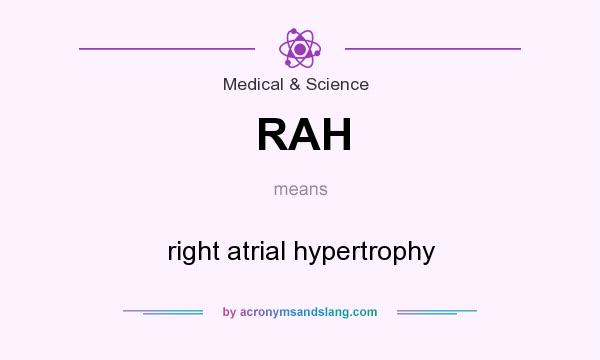 What does RAH mean? It stands for right atrial hypertrophy