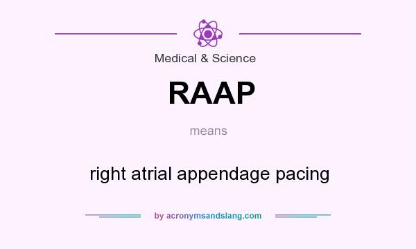What does RAAP mean? It stands for right atrial appendage pacing
