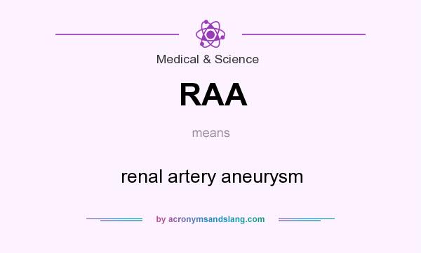 What does RAA mean? It stands for renal artery aneurysm