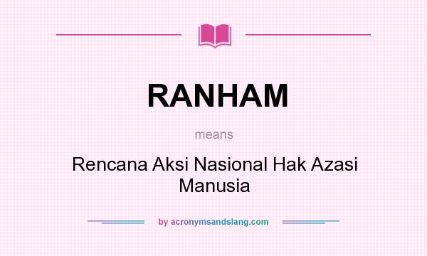 What does RANHAM mean? It stands for Rencana Aksi Nasional Hak Azasi Manusia
