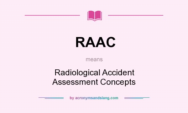 What does RAAC mean? It stands for Radiological Accident Assessment Concepts