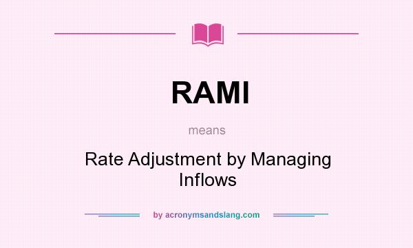 What does RAMI mean? It stands for Rate Adjustment by Managing Inflows