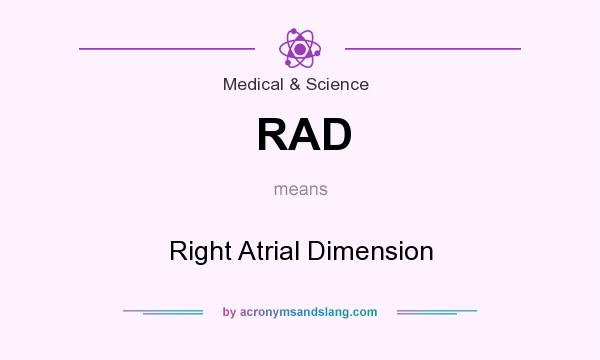 What does RAD mean? It stands for Right Atrial Dimension